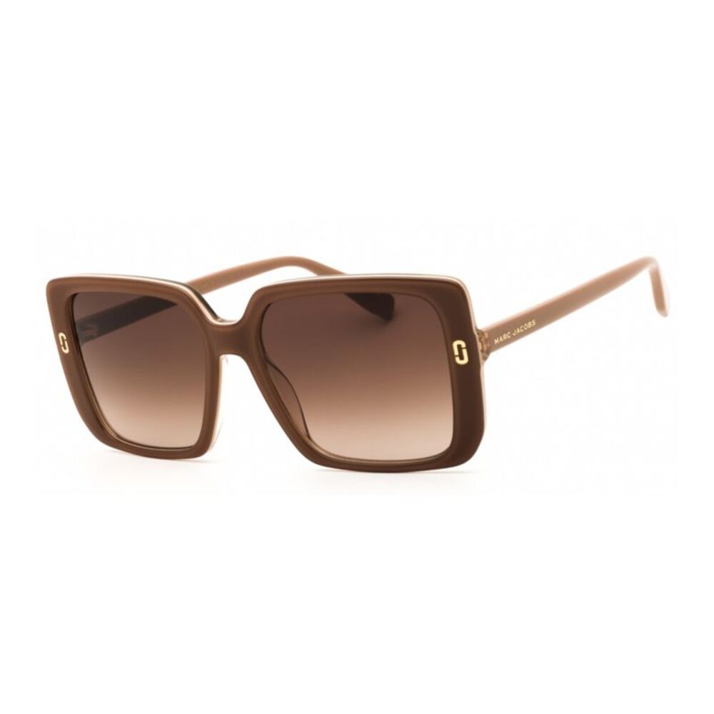 Marc Jacobs Sunglasses Square Full Rim, Beige Frame and Brown Gradient Lens